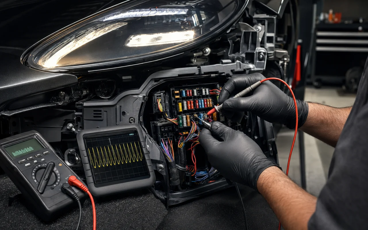 Automotive electrical diagnostics with a multimeter